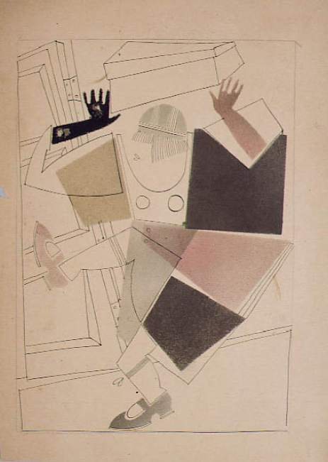 Sekretärin mit Aktenordnern von Wladimir Wassiljewitsch Lebedew, 1925.