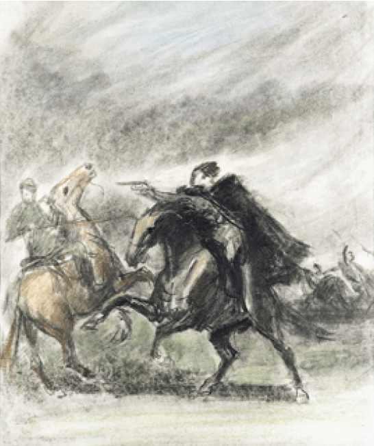 Wassili I. Tschapajew, Held der Roten Armee von Konstantin Iwanowitsch Rudakow, 1930.