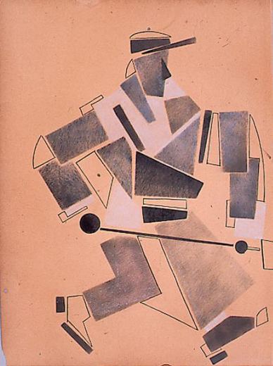 Cricketspieler von Kazimir Sewerinowitsch Malewitsch, 1920.