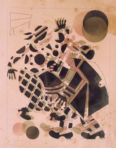 Die Dienstmagd und der Angestellte von Wladimir Wassiljewitsch Lebedew, 1925.