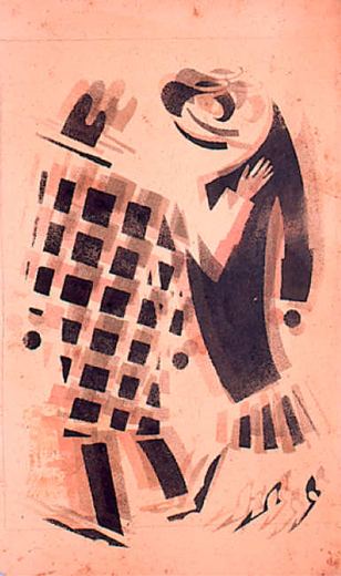 Neue Reiche. NEP-Mann mit Dame von Wladimir Wassiljewitsch Lebedew, 1925.